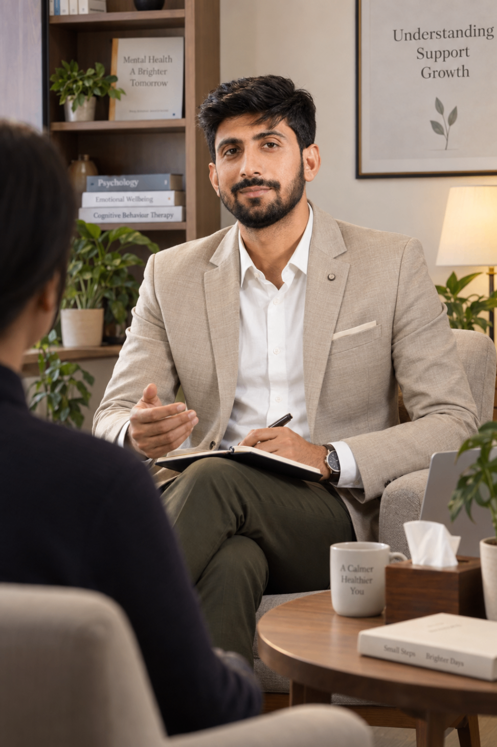 Therapeutic session in the clinic consultation room