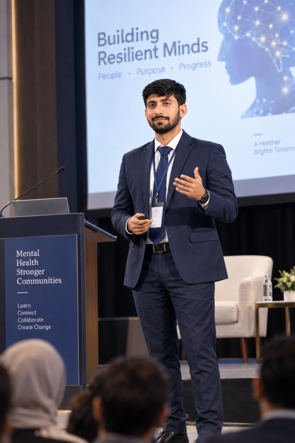 Tayyab Murtaza presenting at a professional conference